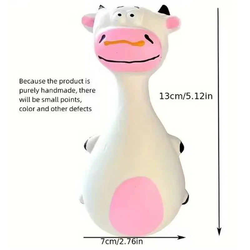 Squeaky Animal Chew Toy for Dogs - Elephant and Cow Style