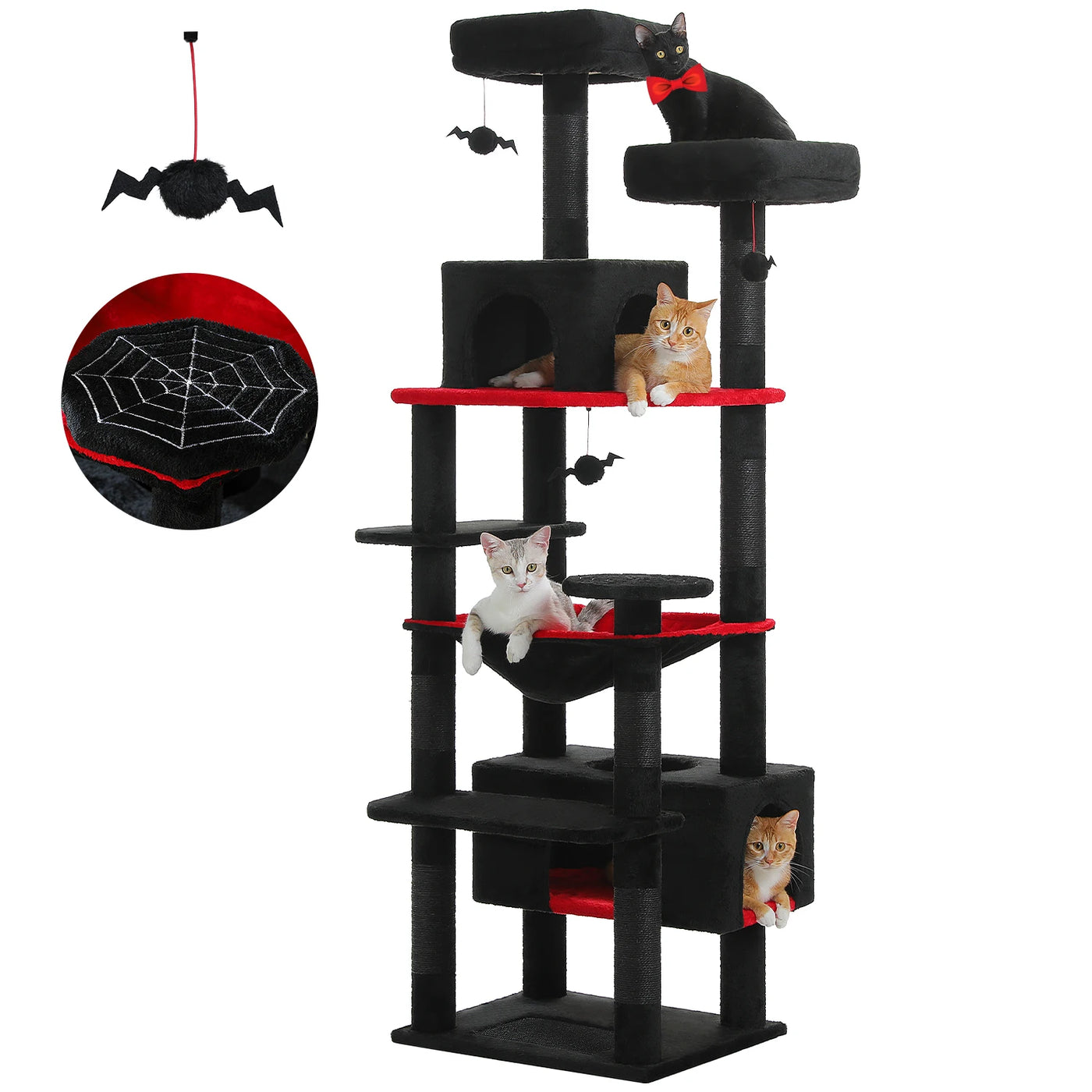 Large Multi-Level Cat Tree with Sisal Scratching Posts