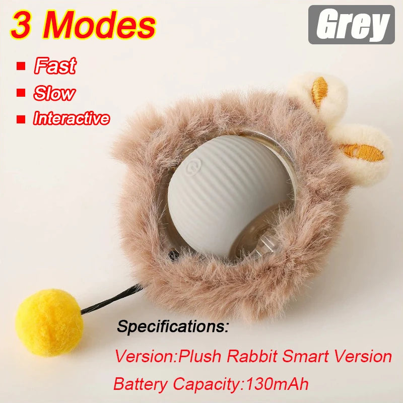 Rechargeable Faux Tail Smart Ball Cat Toy