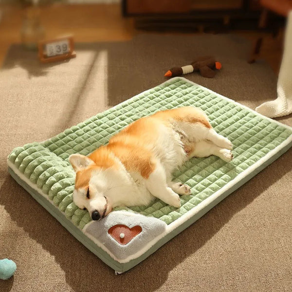 Detachable Cotton Dog Bed Mat for Small to Large Dogs