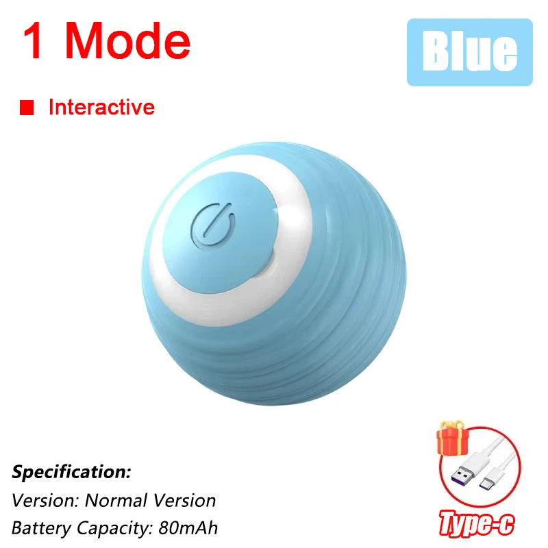Rechargeable Faux Tail Smart Ball Cat Toy