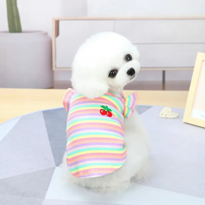 Ruffle Striped Skirt Vest for Cats and Small Dogs
