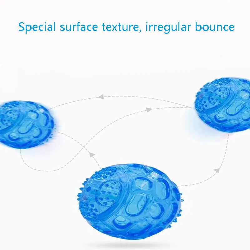 Squeaky Bouncing Puzzle Ball for Dog Chewing and Teeth Play