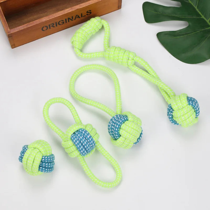 Interactive Cotton Rope Chew Toy Set for Dogs