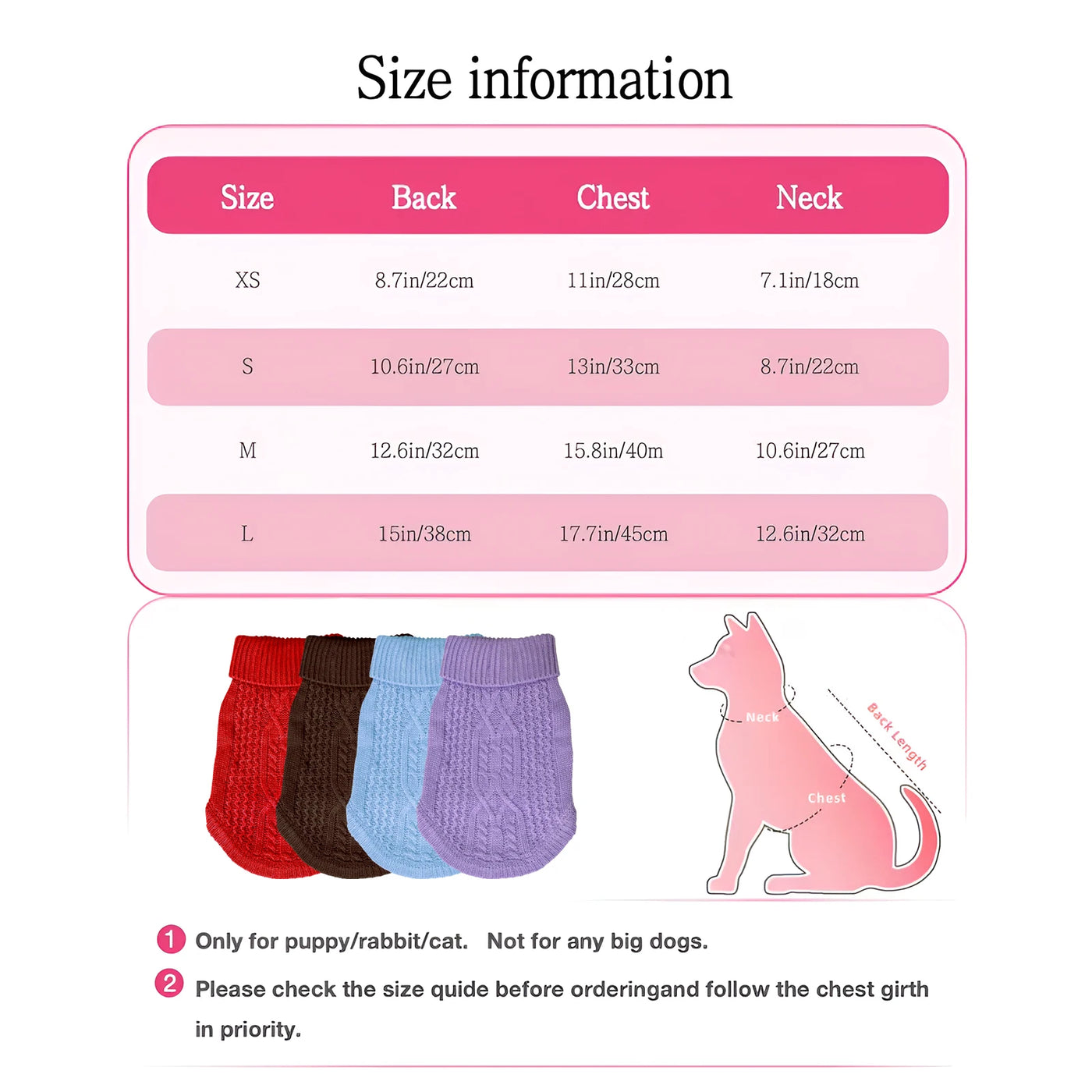 Lightweight Warm Winter Dog Sweater for Everyday Walks