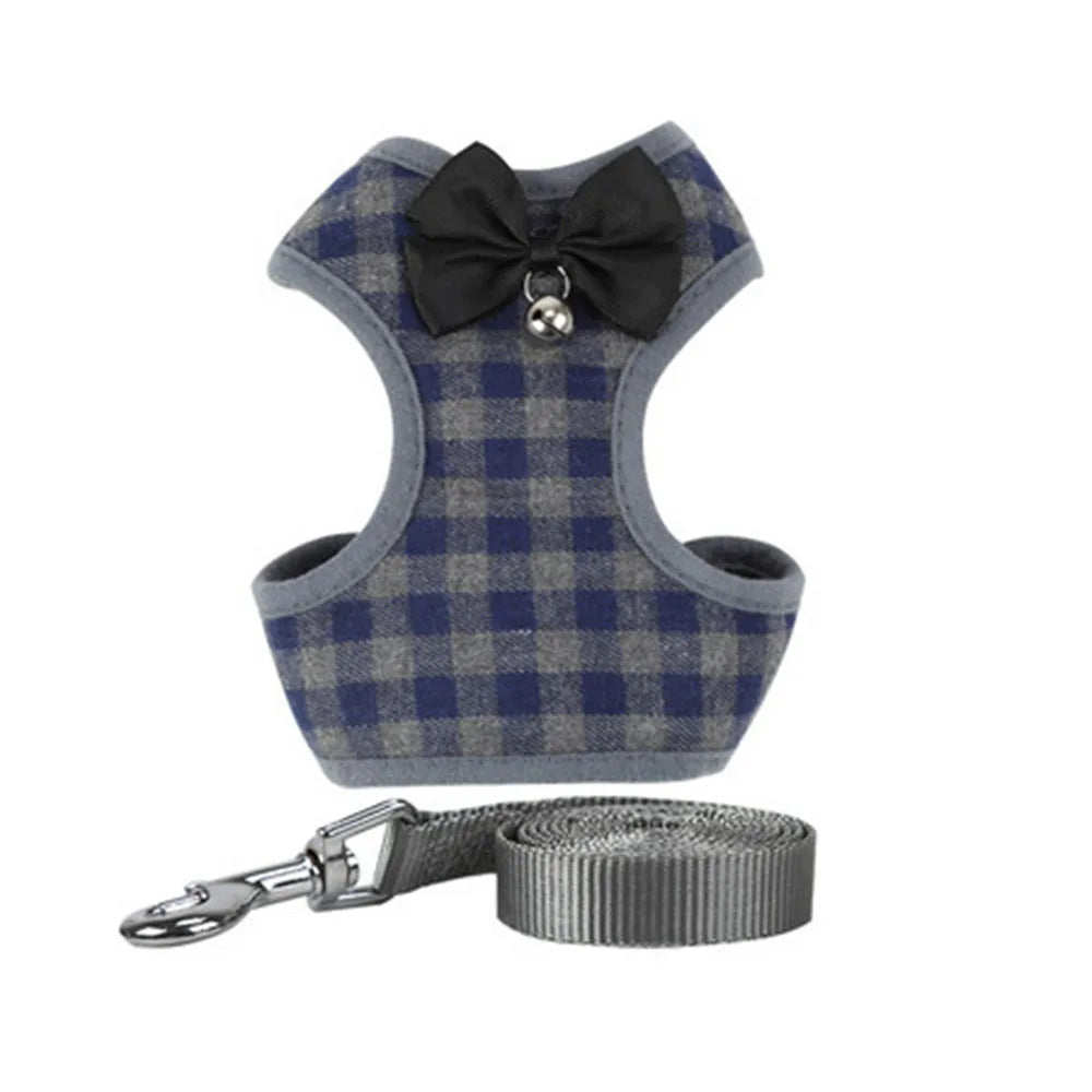 Bowknot Mesh Harness and Leash Set for Small Dogs and Cats