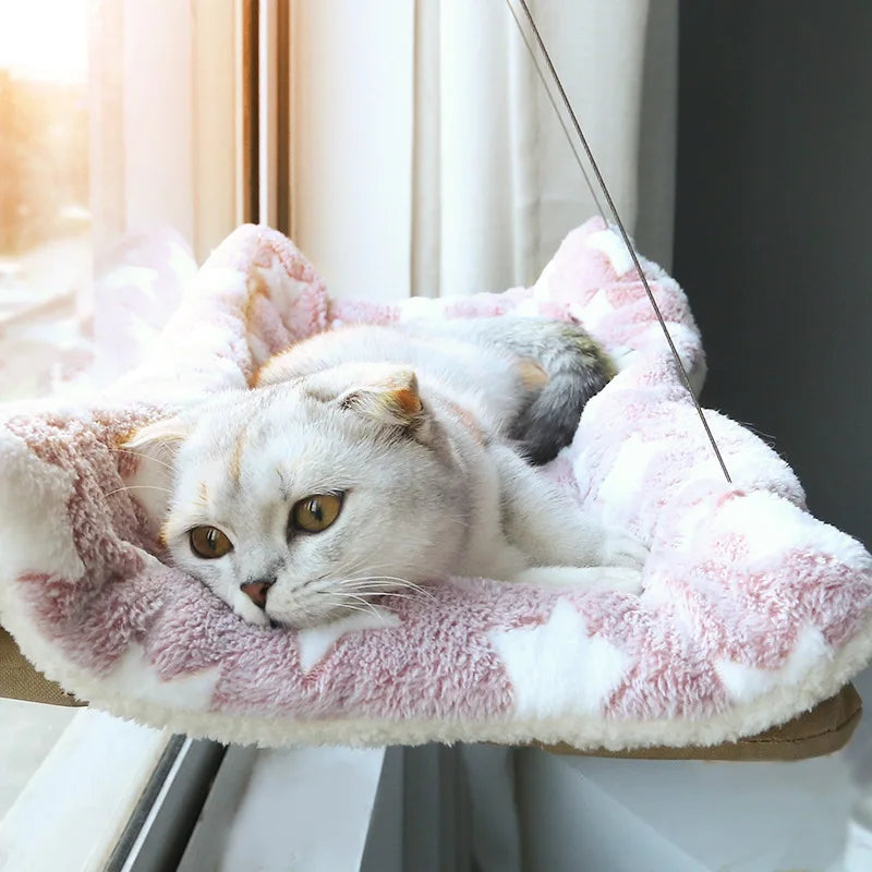 Window Hanging Cat Hammock with Washable Detachable Seat