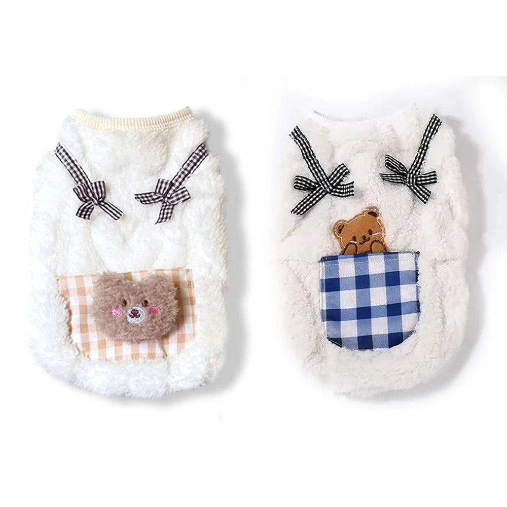 Cozy Plush Fleece Sleeveless Vest for Small Dogs and Cats
