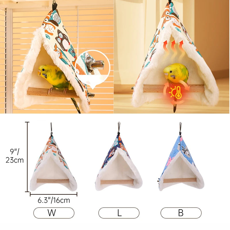 Soft Plush Bird Hammock Nest for Parakeets