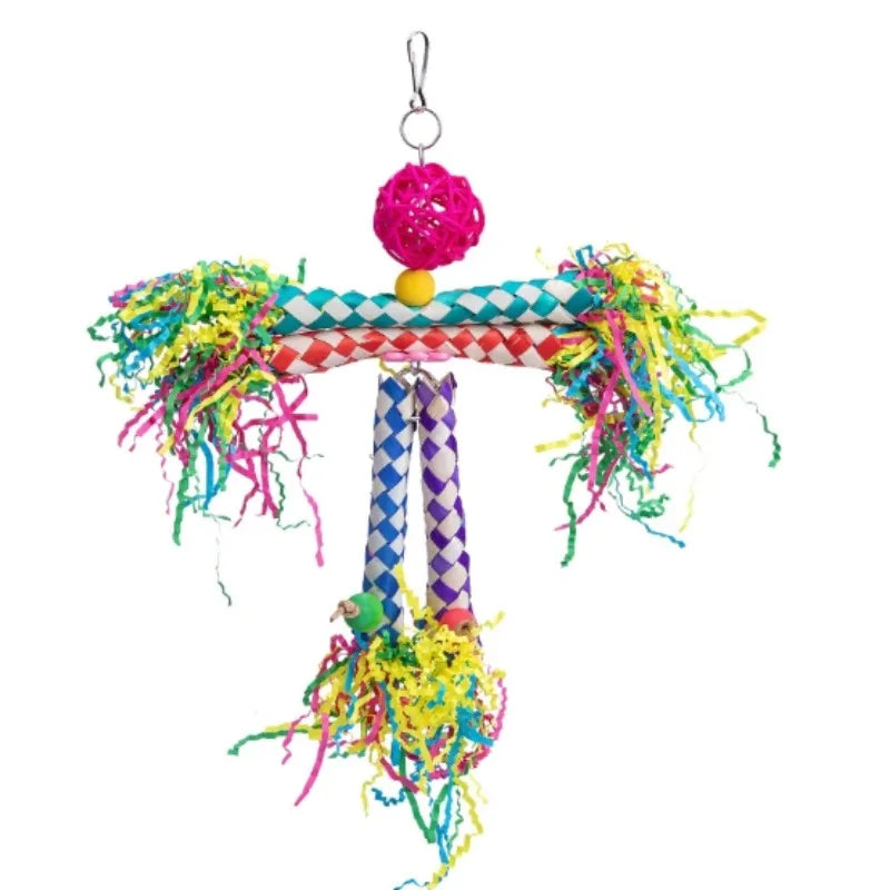 Colorful Parrot Biting and Foraging Toy Set