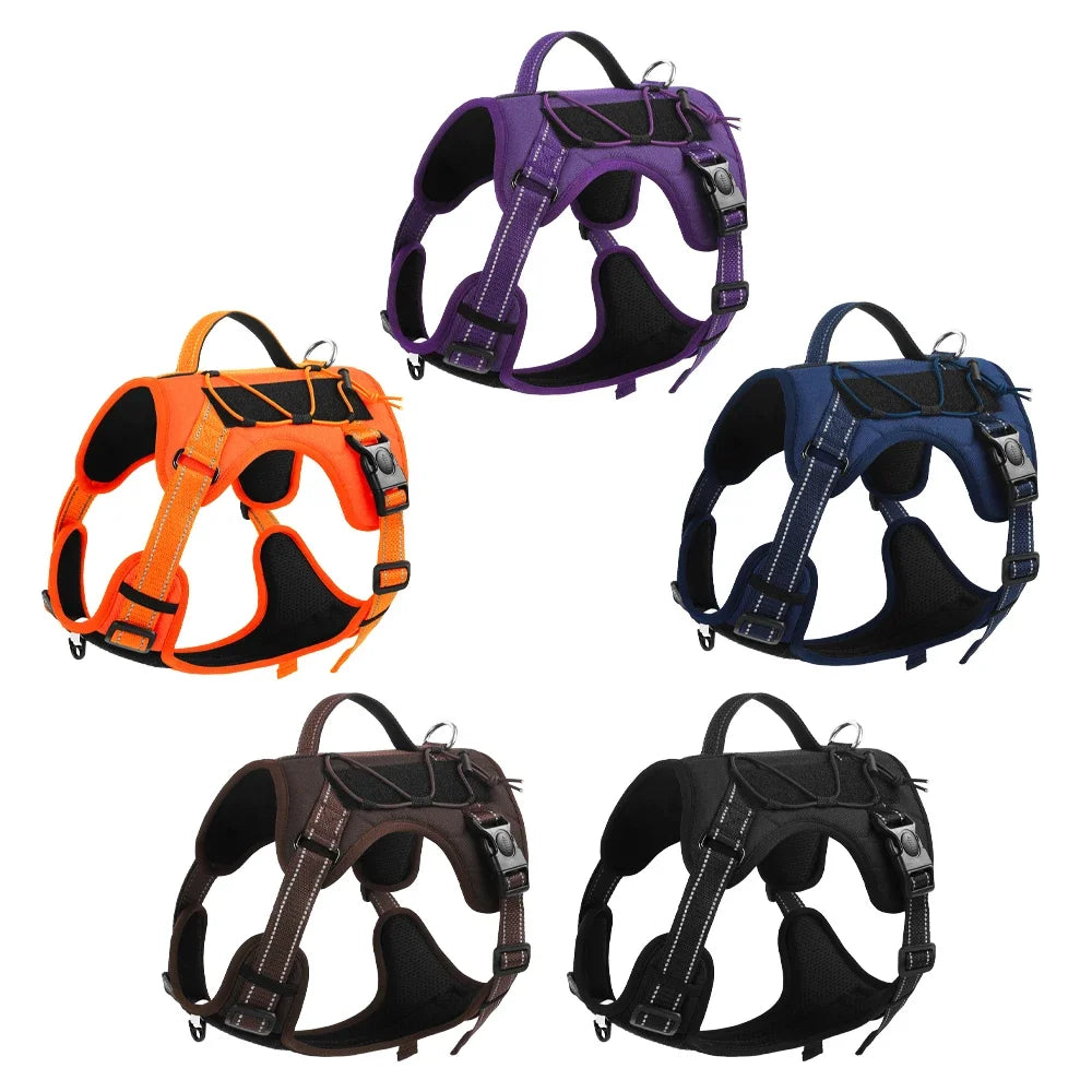 Reflective No-Pull Nylon Dog Harness for Daily Walks