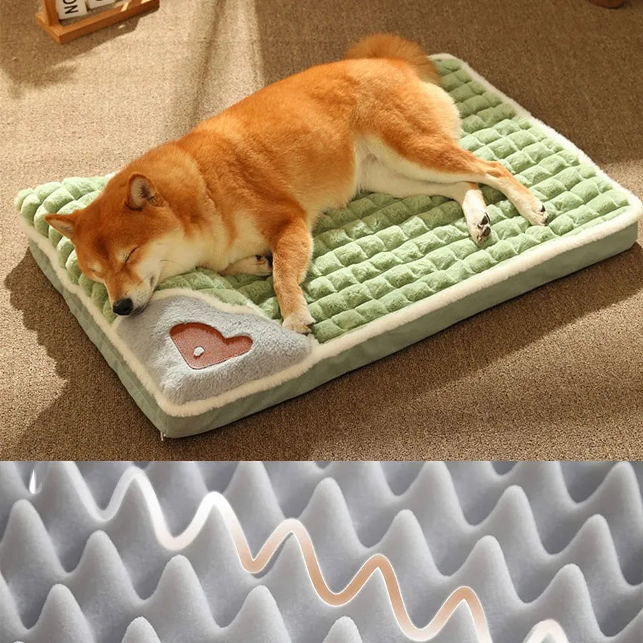 Detachable Cotton Dog Bed Mat for Small to Large Dogs
