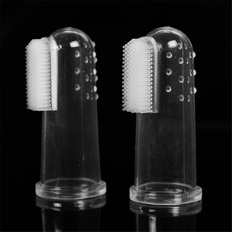 Soft Silicone Finger Toothbrush Set for Dogs and Cats