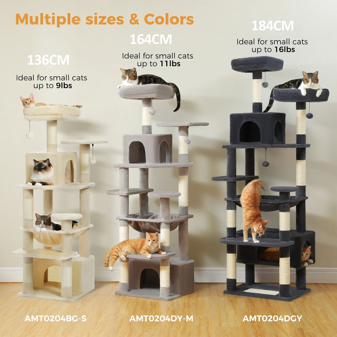 Large Multi-Level Cat Tree with Sisal Scratching Posts