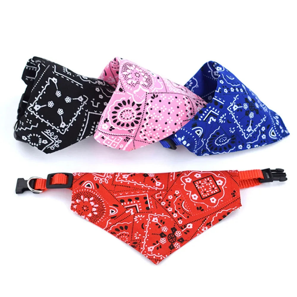 Adjustable Dog Bandana Collar for Puppies and Cats