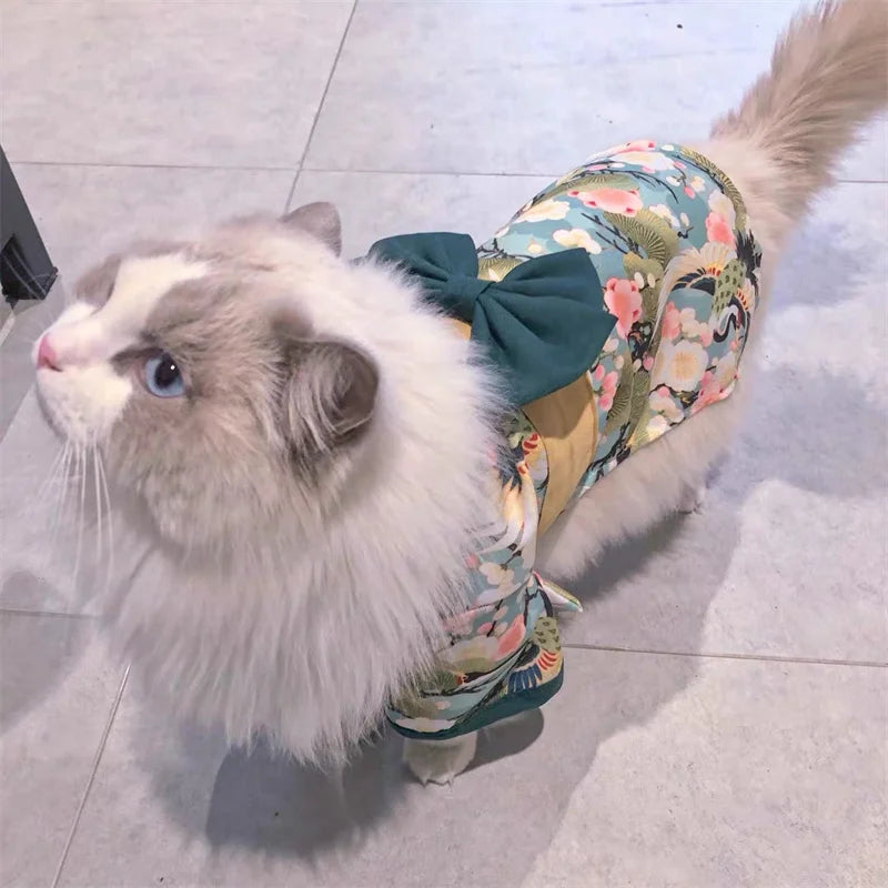 Japanese Style Summer Kimono Coat for Cats and Dogs